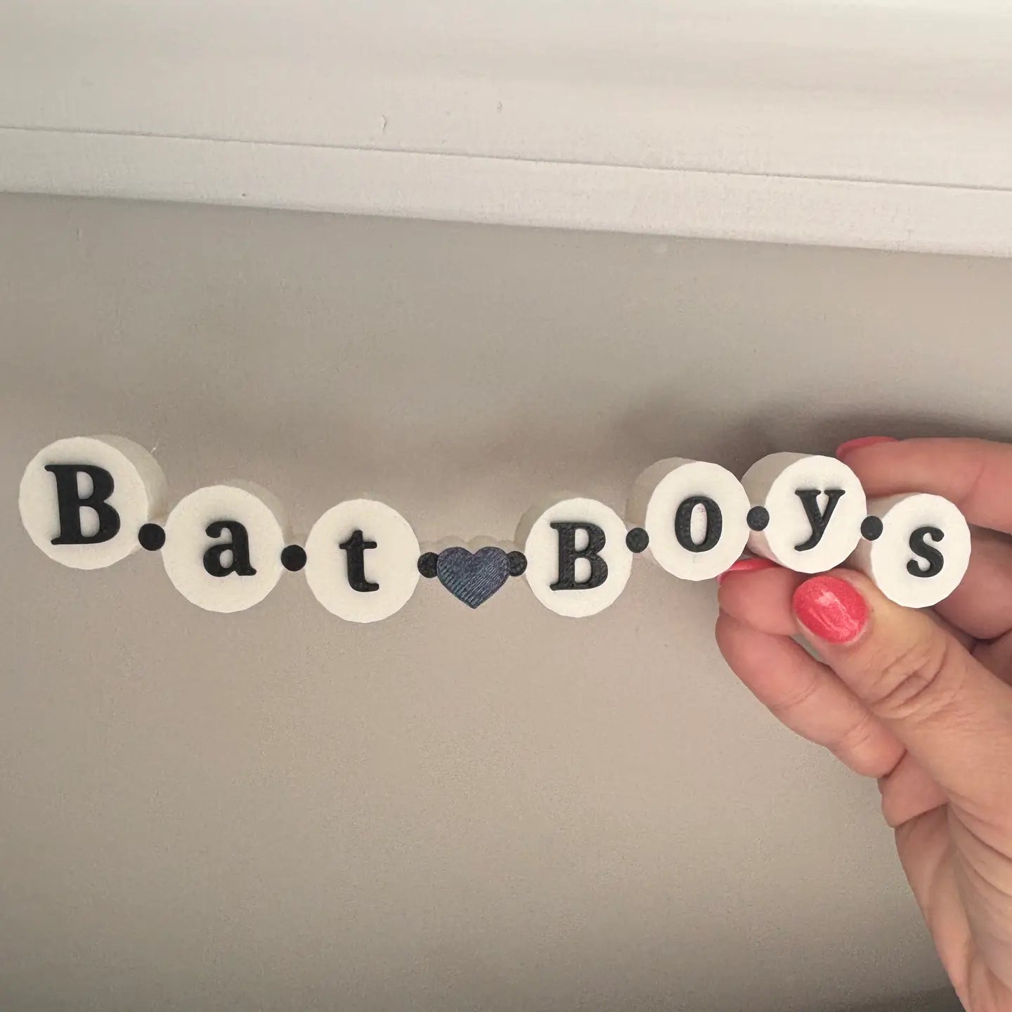 Friendship Bracelet Bat Boys Bookshelf Sign