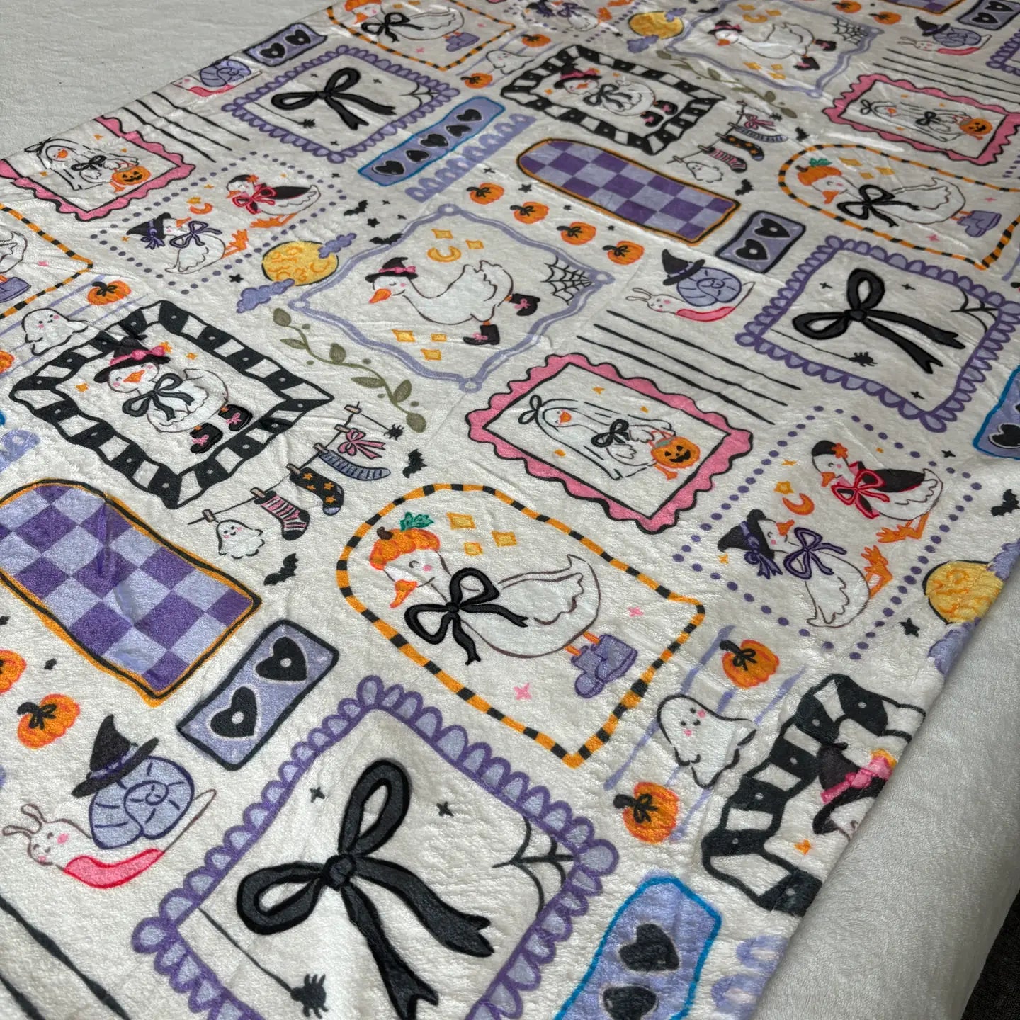 Silly Goose Halloween Throw Blanket