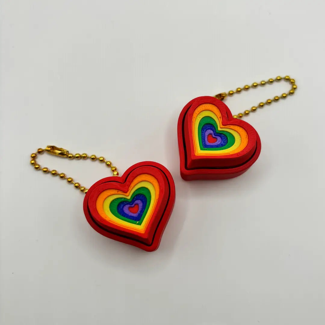 Rainbow Heart Fidget Clicker