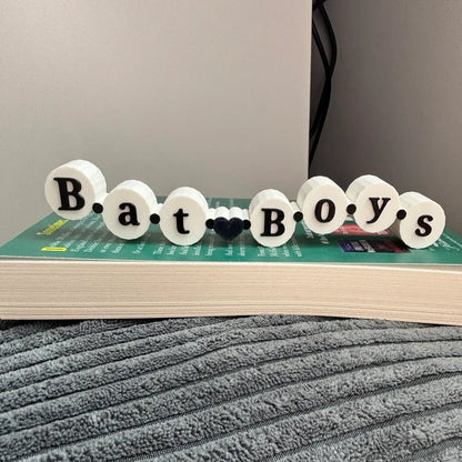 Friendship Bracelet Bat Boys Bookshelf Sign
