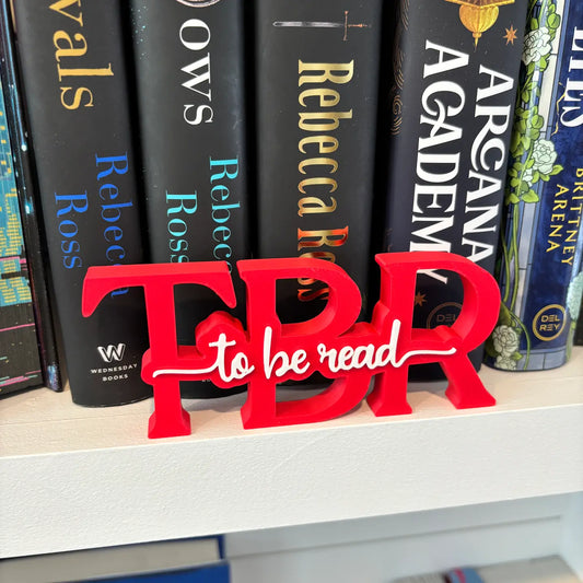 To Be Read (TBR) Standing Shelf Sign