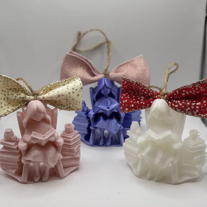 Book Girl Ornament 3D Printed
