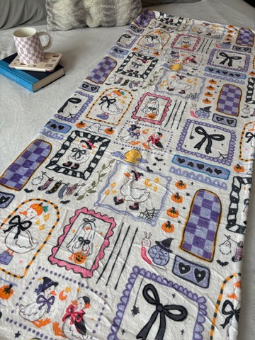 Silly Goose Halloween Throw Blanket