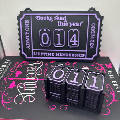 Hanging Book Counter with Numbers and Number Holder