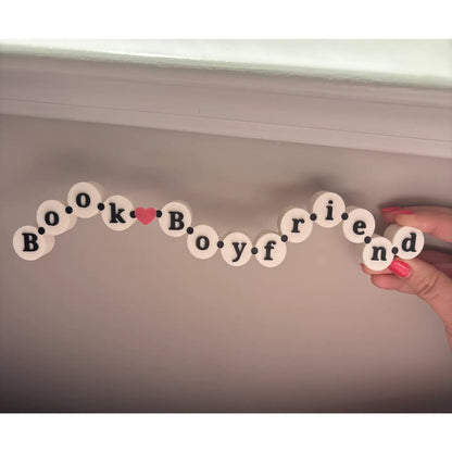 Friendship Bracelet Book Boyfriend Bookshelf Sign