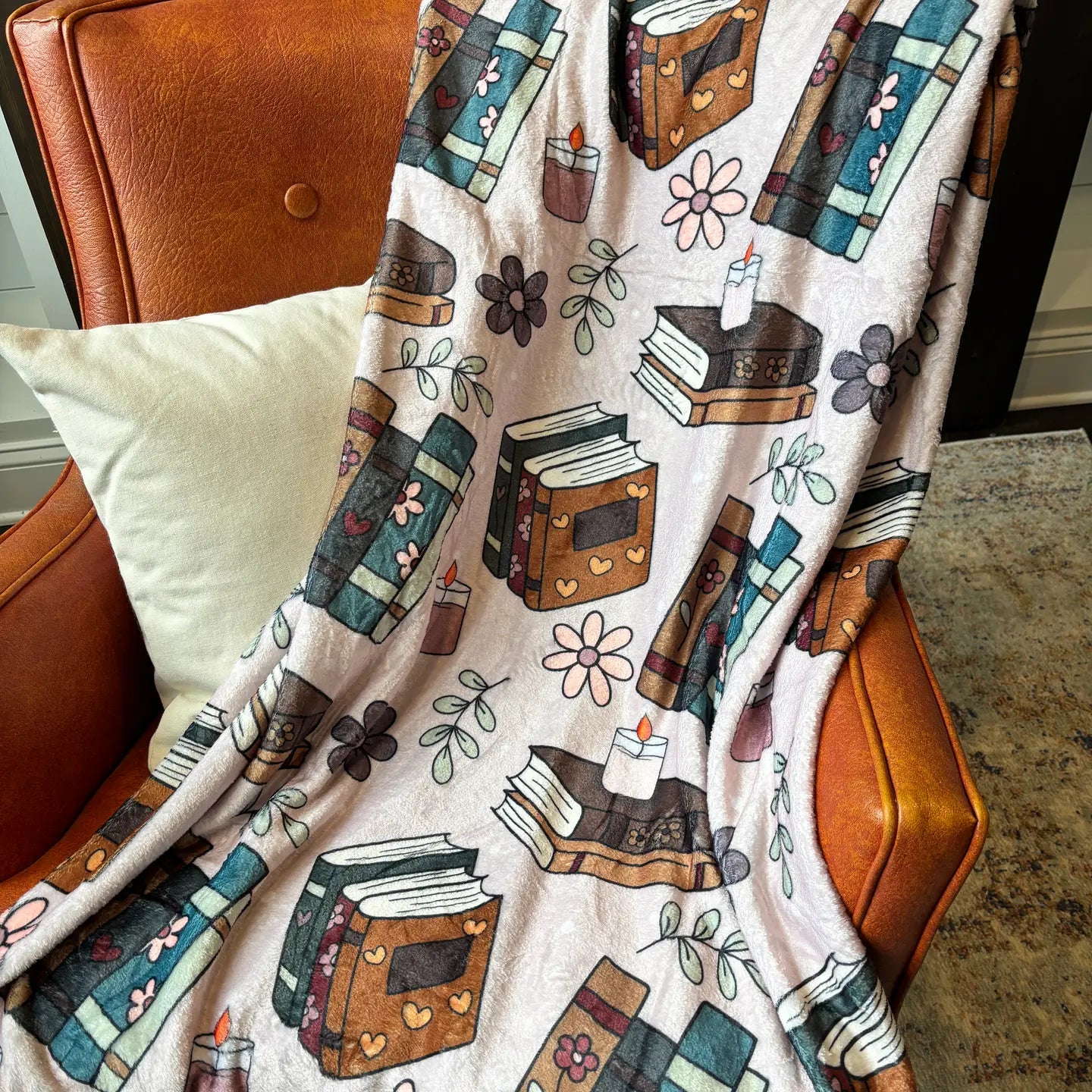Cozy Book Throw Blanket