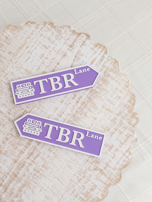 Purple TBR (to be read) Sign