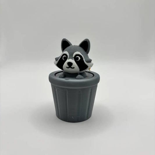 Raccoon in Trashcan Fidget Clicker