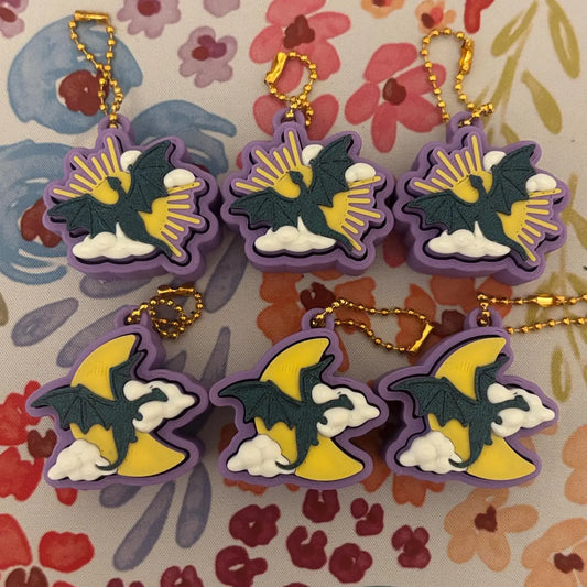 Dragon Sun & Moon Keychain