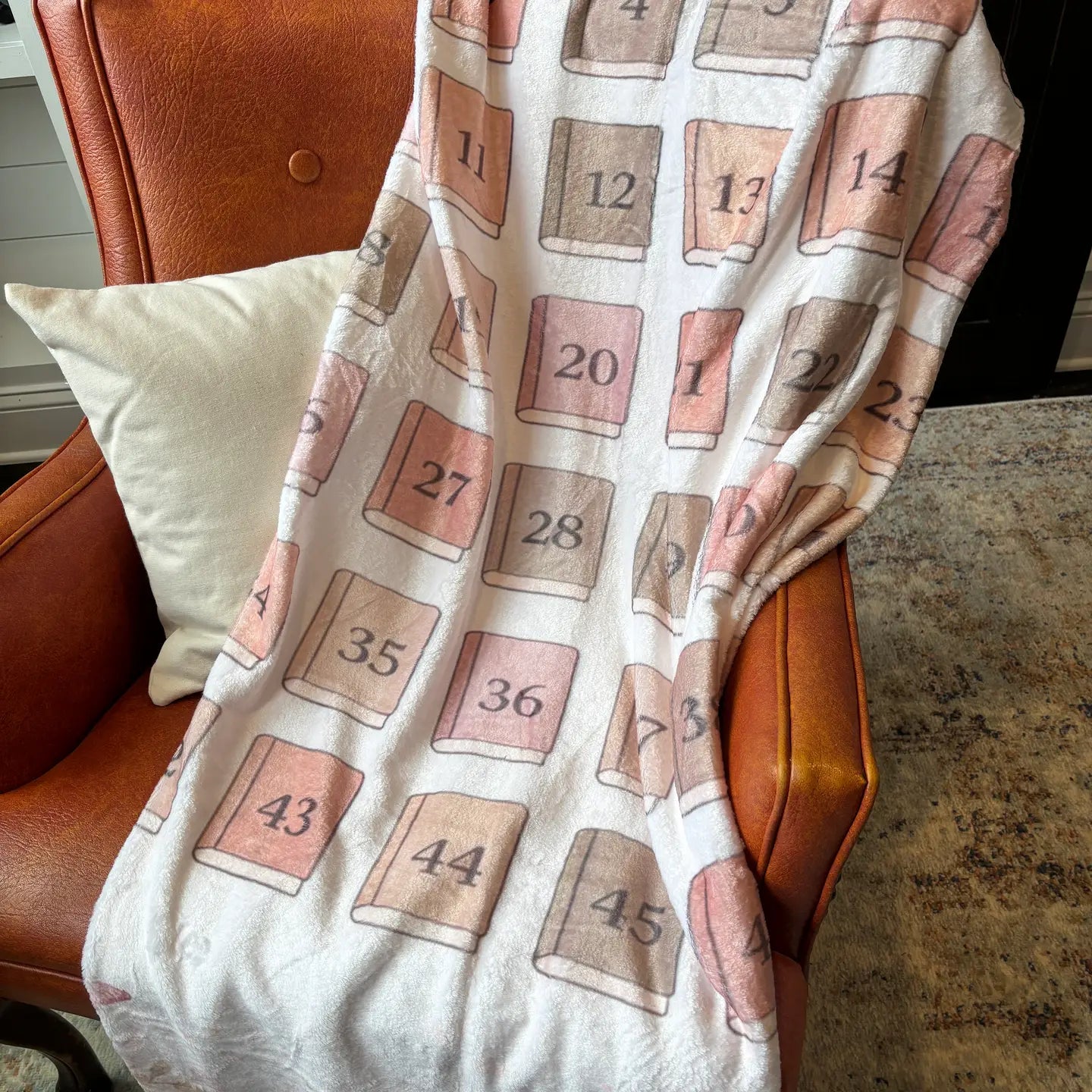 Book Counter Throw Blanket