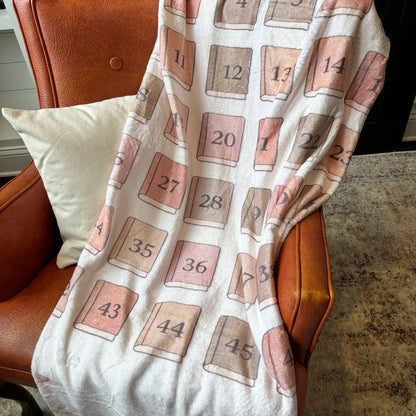 Book Counter Throw Blanket