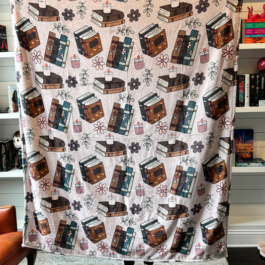 Cozy Book Throw Blanket