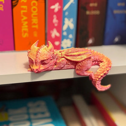 3D Printed: Sleeping Bookshelf Dragon