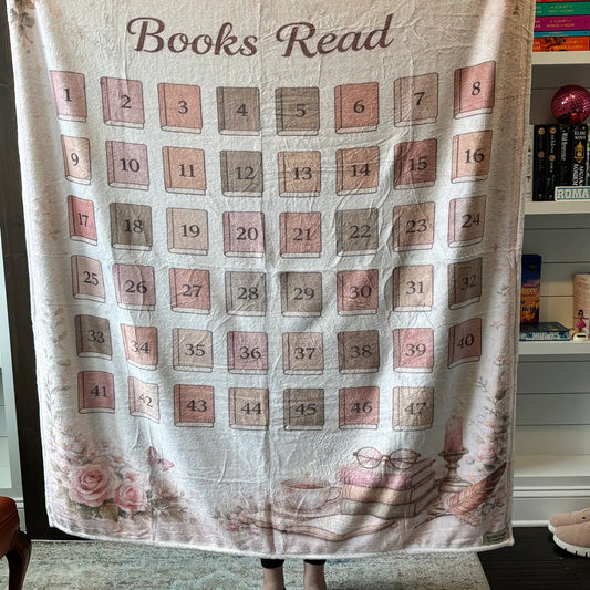 Book Counter Throw Blanket